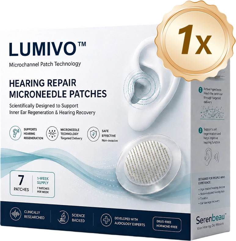 LUMIVO hearing repair microneedle patch box